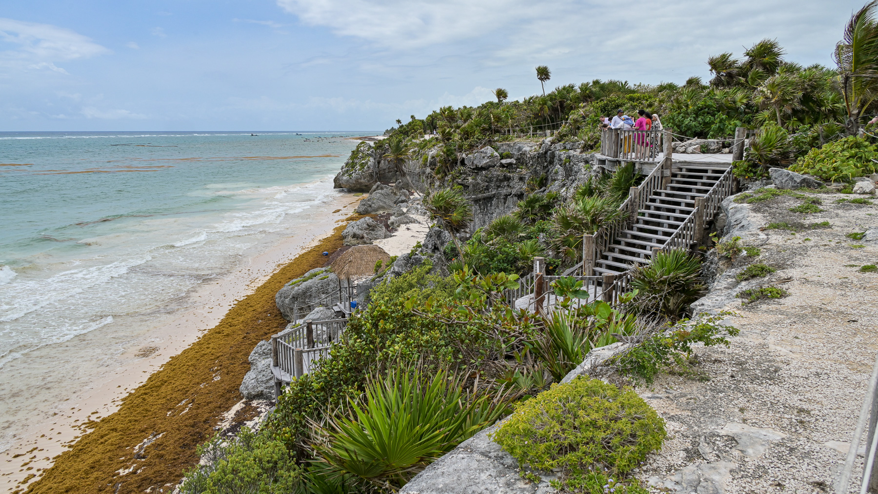 View of the ocean from the Mayan ruins in Tulum