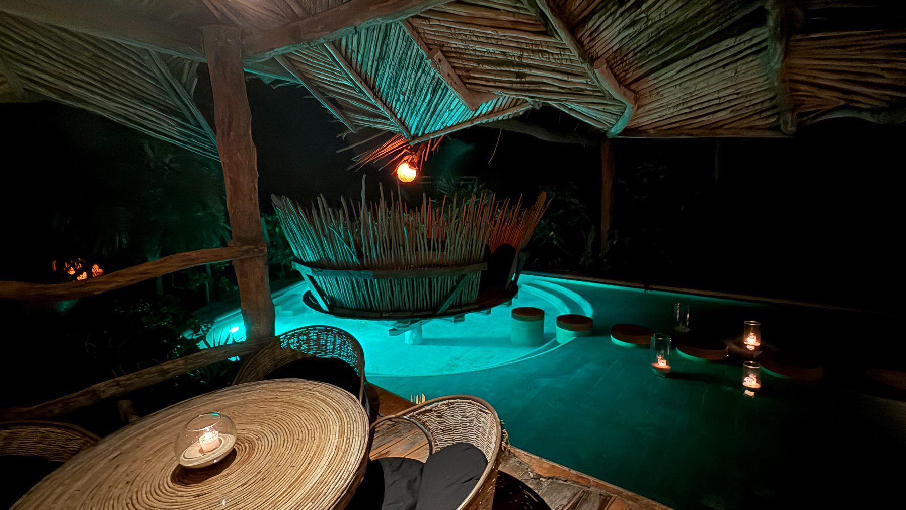 At architect Roth's Azulik project in Tulum, Mexico.